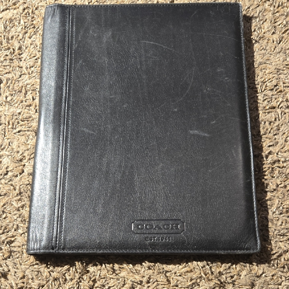 Vintage Coach Black Leather Document Holder